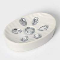 Набор аксессуаров для ванной комнаты Доляна «Дерево», 4 предмета (дозатор 300 мл, мыльница, 2 стакана), цвет белый Набор аксессуаров для ванной комнаты Доляна «Дерево», 4 предмета (дозатор 300 мл, мыльница, 2 стакана), цвет белый