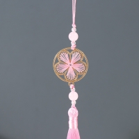 Подвеска текстиль, металл "Цветок в оправе" розовая 1х3х19,5 см Подвеска текстиль, металл "Цветок в оправе" розовая 1х3х19,5 см