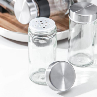 Набор для специй из стекла на подставке &laquo;Хай-тек&raquo;, 19&times;19&times;21,5 см, ёмкость, 90 мл, 4&times;9,5 см, 12 шт