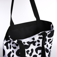 Шопер Леопард, 40х12х38, цвет чёрный Шопер Леопард, 40х12х38, цвет чёрный