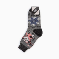 Носки мужские шерстяные &laquo;Дед мороз&raquo;, цвет серый, размер 29