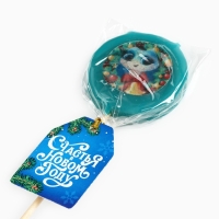 Леденец с вафельной печатью &laquo;Счасть в новом году&raquo;, 25 г