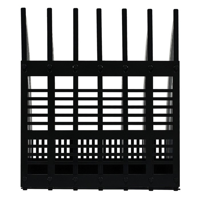 Лоток для бумаг cборный, вертикальный, LINE, 6 отделений, чёрный