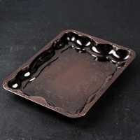 Поднос из нержавеющей стали &laquo;Дарк&raquo;, 40&times;29&times;4 см, цвет бронзовый