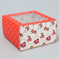 Коробка-фоторамка подарочная складная, упаковка, &laquo;Люблю тебя&raquo;, 14 х 14 х 8 см