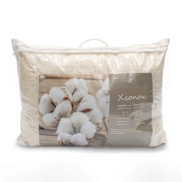 Подушка ST Подушка ST"Хлопок" 50х70 см, микроволокно, бязь, хл 100%