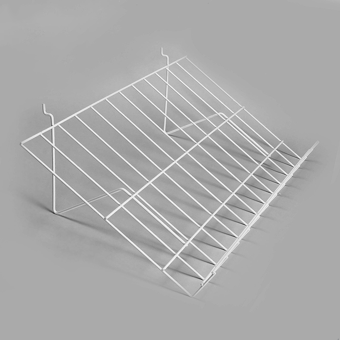 Полка проволочная для экономпанелей, наклонная, 30 градусов, 60&times;33,4, цвет белый