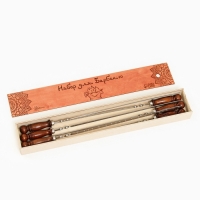 Набор с шампурами подарочный "Шафран", 6 шт, рабочая часть - 50 см Набор с шампурами подарочный "Шафран", 6 шт, рабочая часть - 50 см