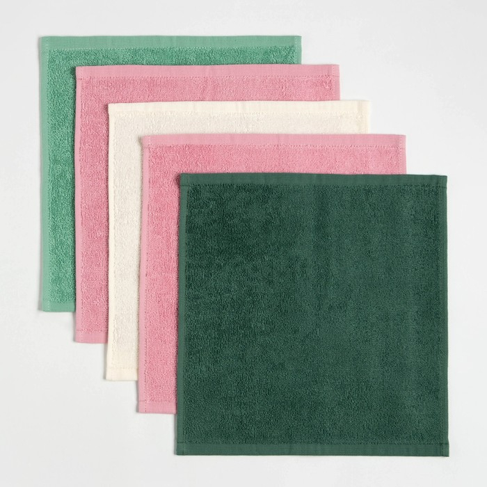 Набор махровых салфеток &laquo;Только для тебя&raquo; 30х30 см -5шт, 100% хл, 340гр/м2