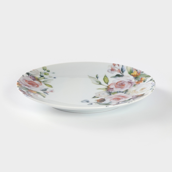 Тарелка фарфоровая &laquo;Верона&raquo;, d=20 см, белая, цвет белый