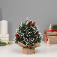 Искусственная ёлка настольная &laquo;Зимнее волшебство. Ягодки&raquo;, в мешочке, 21х13 см