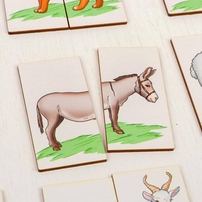 Картинки-половинки &laquo;Ферма&raquo;, картинки нарисованы, размер картинки: 8,5 &times; 8,5 см