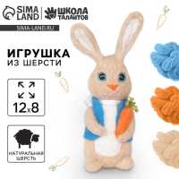 Валяние из шерсти. Игрушка «Зайчик с морковкой», набор для творчества Валяние из шерсти. Игрушка «Зайчик с морковкой», набор для творчества