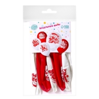 Воздушный шар латексный 12 &laquo;Новый год&raquo;, 5 шт., МИКС