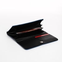 Кошелёк женский на кнопке, цвет синий Кошелёк женский на кнопке, цвет синий