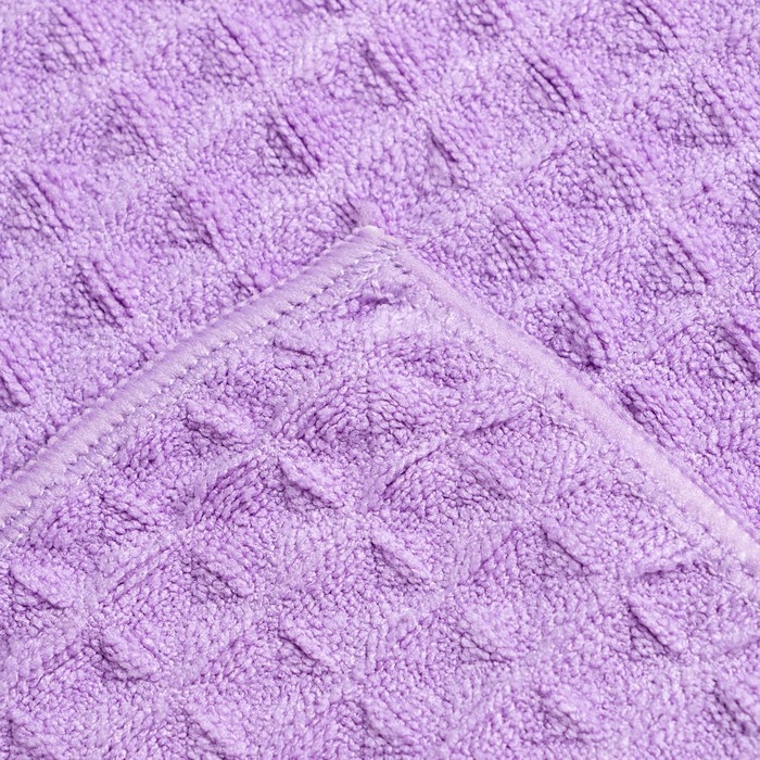 Набор для бани и ванной Этель «Вафля» полотенце 70*140 см+чалма 21*25 см, цв.фиолетовый Набор для бани и ванной Этель «Вафля» полотенце 70*140 см+чалма 21*25 см, цв.фиолетовый