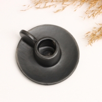 Подсвечник "Саймон" черный глянец, 3х6х6см Подсвечник "Саймон" черный глянец, 3х6х6см