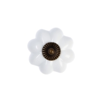 Ручка-кнопка ТУНДРА, d=39, пластик, белая Ручка-кнопка ТУНДРА, d=39, пластик, белая