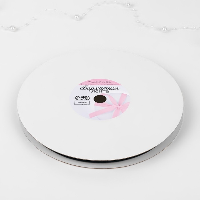 Лента бархатная, 10 мм, 18 &plusmn; 1 м, цвет изумрудный №34