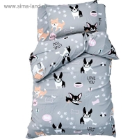 Постельное белье "Этель" 1.5 сп Best friend 143*215 см, 150*214 см, 50*70 см -1 шт,100% хл, бязь Постельное белье "Этель" 1.5 сп Best friend 143*215 см, 150*214 см, 50*70 см -1 шт,100% хл, бязь