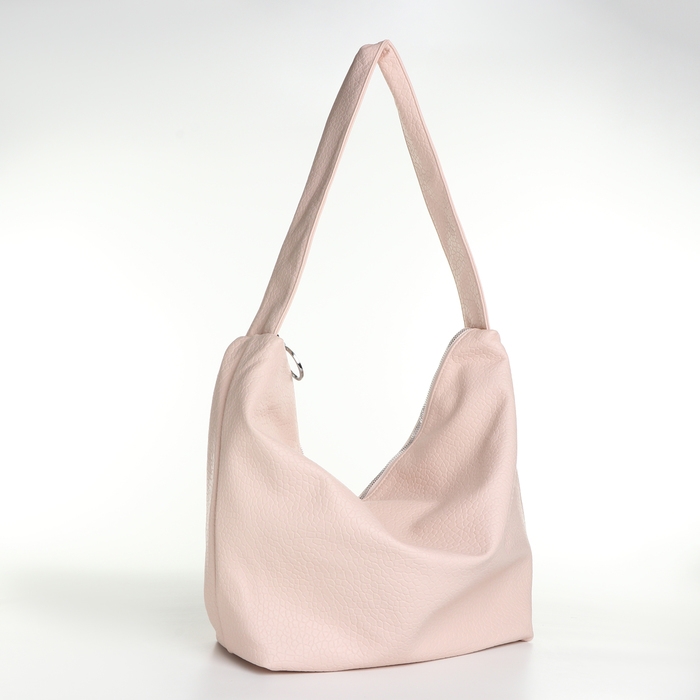 Сумка-мешок женская, отдел на молнии, цвет розовый
