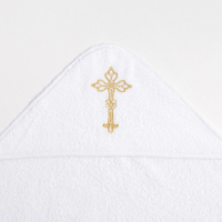 Полотенце крестильное с вышивкой 100% хлопок, 75 х 75 см Полотенце крестильное с вышивкой 100% хлопок, 75 х 75 см