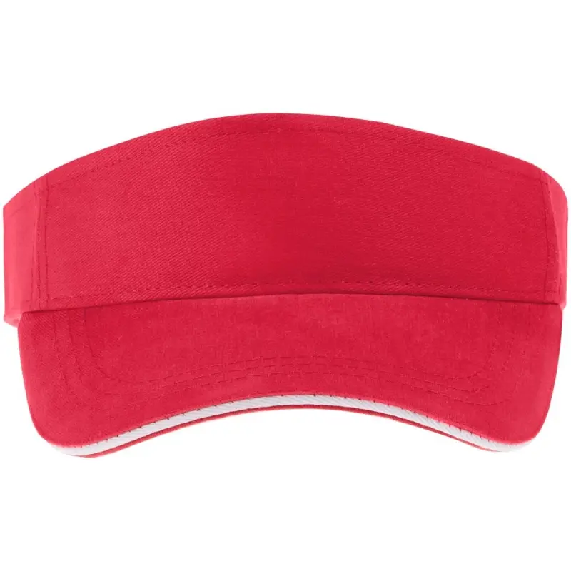 Козырек Active, красный с белым кантом Козырек Active, красный с белым кантом