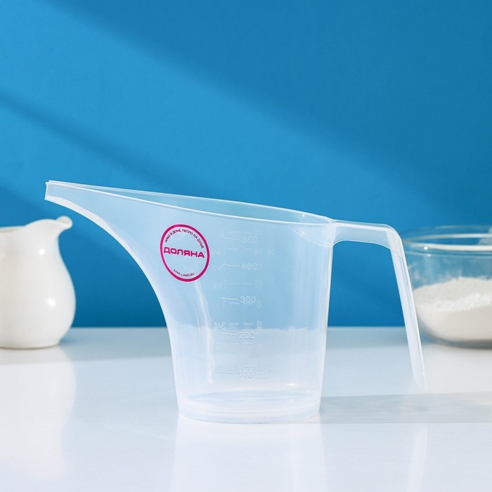 Кувшин мерный Доляна, 500 мл, 20&times;9,5&times;12 см, цвет прозрачный