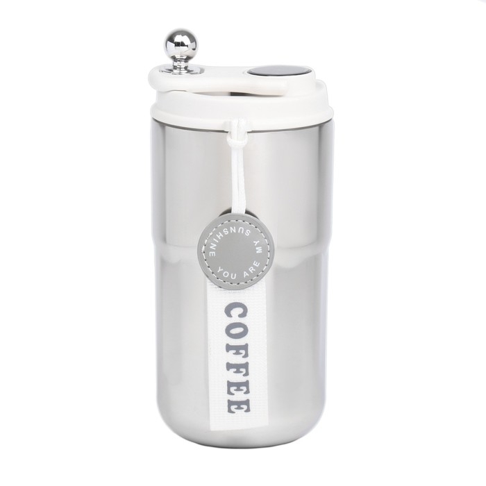 Термокружка, 450 мл, Coffee Термокружка, 450 мл, Coffee "Мастер К", сохраняет тепло до 6 ч, термометр