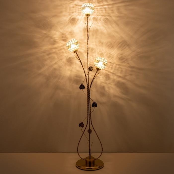 Торшер Торшер "Букет" 3хE27 40Вт золото 60х28х165 см