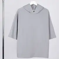 Футболка оверсайз унисекс с капюшоном Neofit, светло-серая, размер XS/S