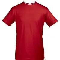 Футболка мужская с контрастной отделкой Madison 170, красный/белый, размер XXL Футболка мужская с контрастной отделкой Madison 170, красный/белый, размер XXL