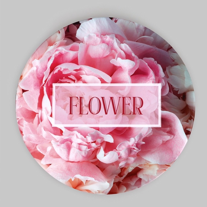 Набор шляпных коробок для цветов 4 в 1, упаковка подарочная, &laquo;Пионы&raquo;, 20 х 17,5 - 16 х 14 см