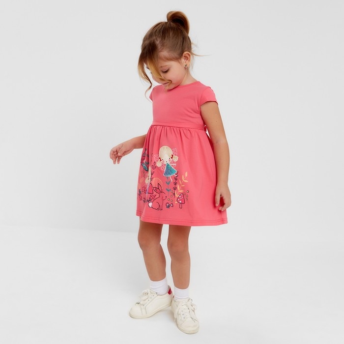 Платье для девочки, цвет розовый, рост 92 см