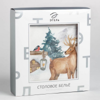 Скатерть Этель "Forest animals" d=150см +/-3см с ГМВО, 100%хл, саржа 190 гр/м2