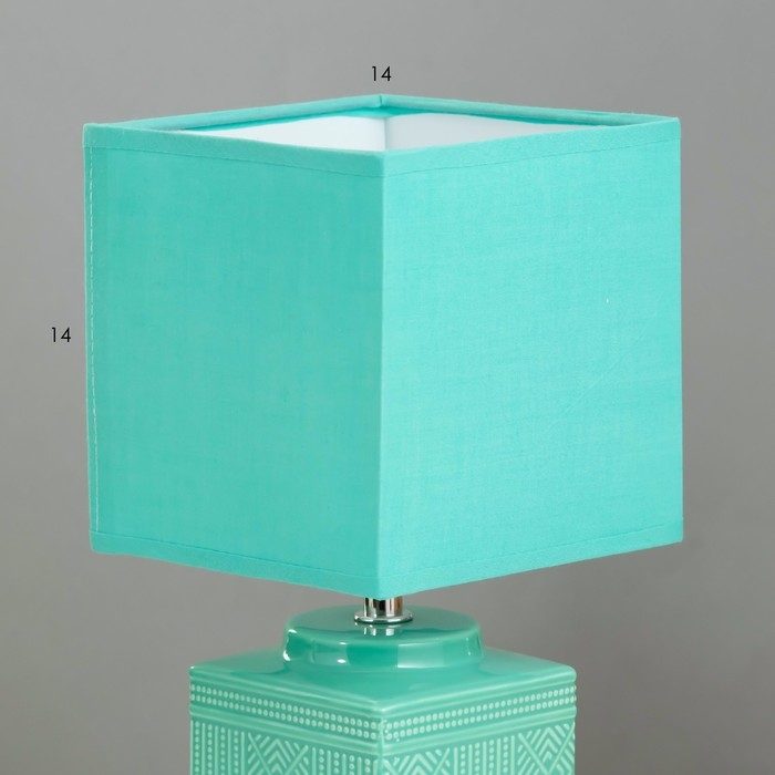 Настольная лампа Митчелл E14 40Вт лазурный 14х14х29 см RISALUX