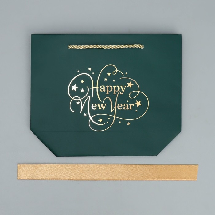 Пакет подарочный новогодний &laquo;Счастье в Новом Году&raquo;, 14 х 17 х 7 см, Новый год