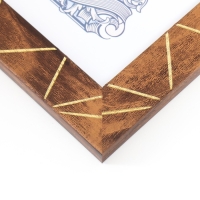 Фоторамка пластик формат А4 "Хаос. Прямые линии" под дерево 31,5х24,5 см