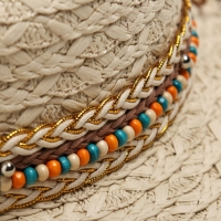 Шляпа женская летняя MINAKU цв.бежевый, размер 56-58 Шляпа женская летняя MINAKU цв.бежевый, размер 56-58