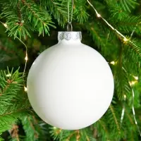 Елочный шар Finery Matt, 10 см, матовый белый Елочный шар Finery Matt, 10 см, матовый белый