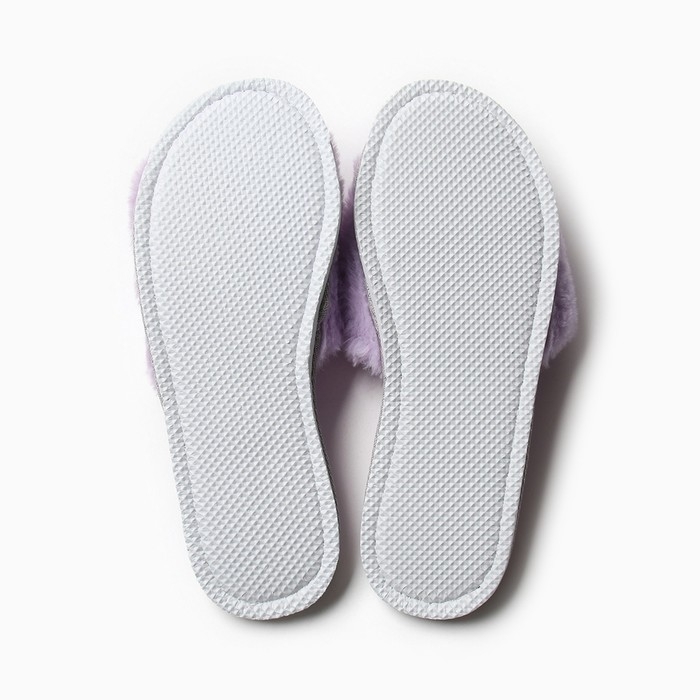 Тапочки женские с открытым носом размер 40-41, цвет сирень Тапочки женские с открытым носом размер 40-41, цвет сирень