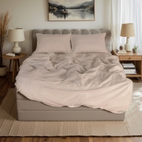 Постельное бельё Этель дуэт Light touch 155*210см-2шт,240*240см,50*70-2шт, цв.серый,130гр/м2,100% хлопок Постельное бельё Этель дуэт Light touch 155*210см-2шт,240*240см,50*70-2шт, цв.серый,130гр/м2,100% хлопок