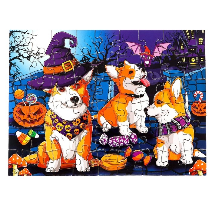 Термостакан с пазлом &laquo;Ужасно милые корги&raquo;, 54 элемента, 350 мл