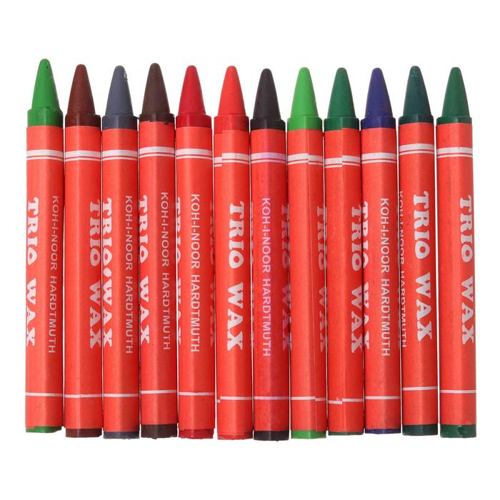 Мелки восковые 24 цвета Koh-I-Noor TRIO 8274, D=8,2 мм, L=90 мм, картонная упаковка, европодвес Мелки восковые 24 цвета Koh-I-Noor TRIO 8274, D=8,2 мм, L=90 мм, картонная упаковка, европодвес