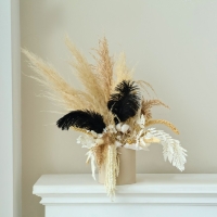 Перо для декора 1 шт., размер — 20,5 × 7,5 см, цвет чёрный Перо для декора 1 шт., размер — 20,5 × 7,5 см, цвет чёрный