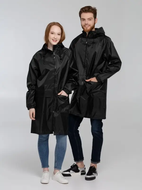 Дождевик с карманами &laquo;Плащ, плащ&raquo;, черный, размер M