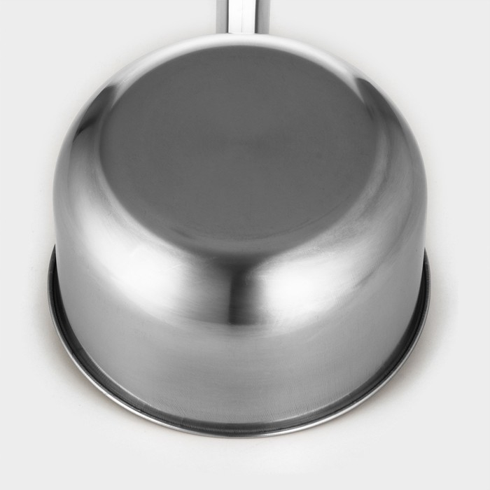 Ковш из нержавеющей стали с длинной ручкой, 1,8 л, 41&times;16&times;9,5 см, металлическая ручка, цвет серебряный