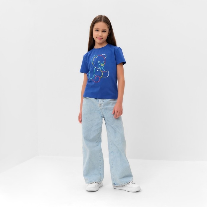 Футболка детская MINAKU "Gummy bear", цвет электрик, рост 116 см