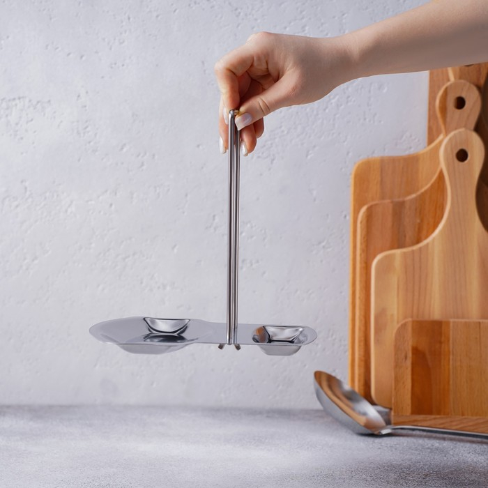 Подставка для крышки и ложки из нержавеющей стали, 19,5×16 см Подставка для крышки и ложки из нержавеющей стали, 19,5×16 см