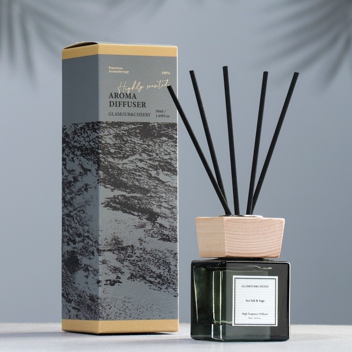 Диффузор ароматический Диффузор ароматический "Sea salt and sage", морская соль и шалфей, 50 мл